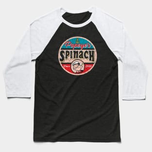 Popeye's Spinach Can Label Cracked Baseball T-Shirt